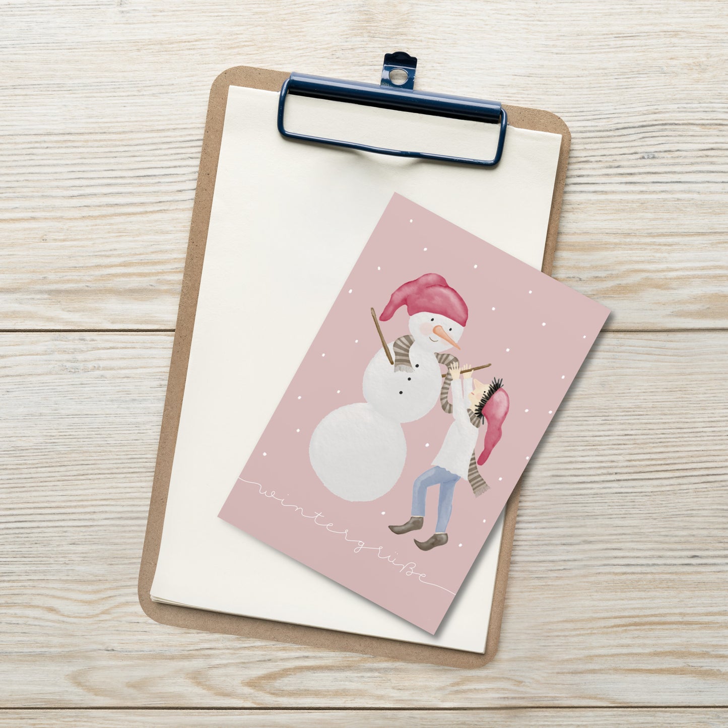 Postkarte "Schneemann"