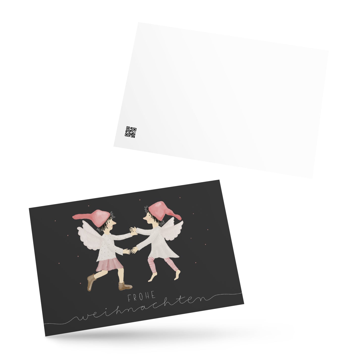 Postkarte "tanzende Weihnachtselfen"