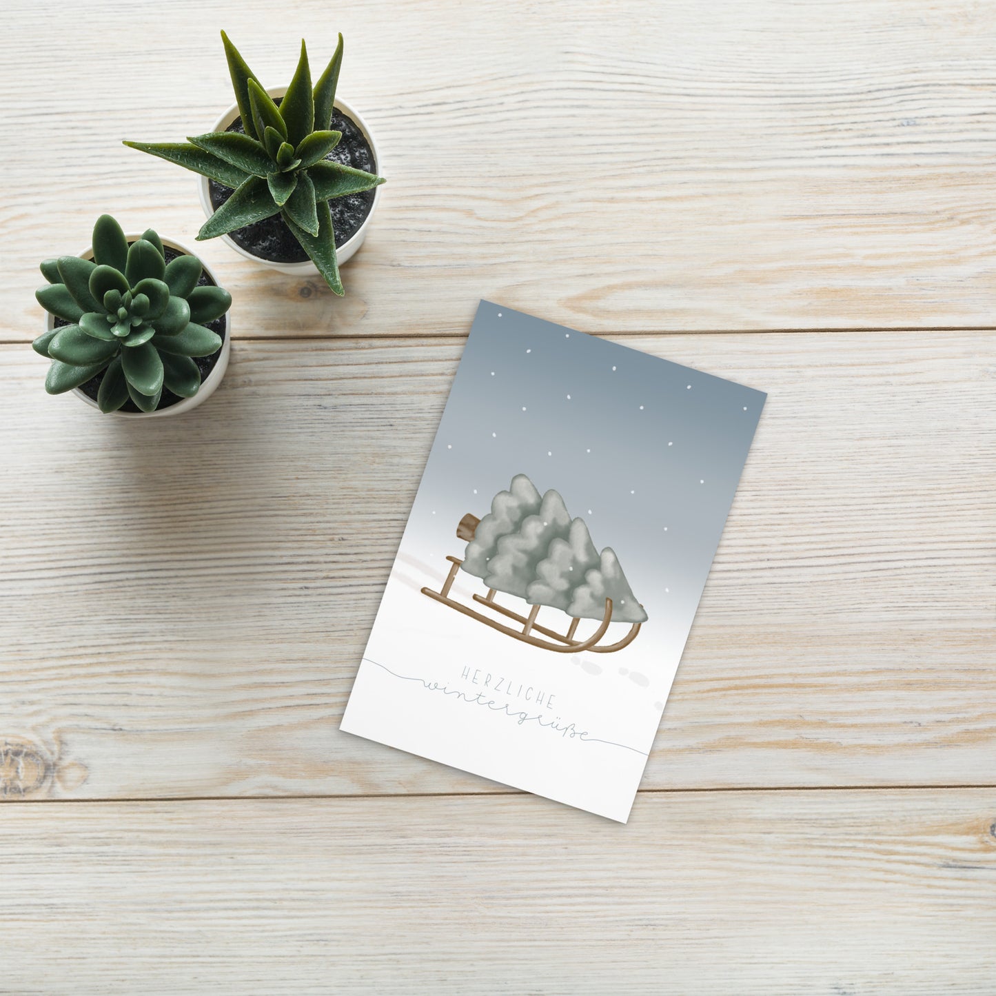 Postkarte "Schlitten"