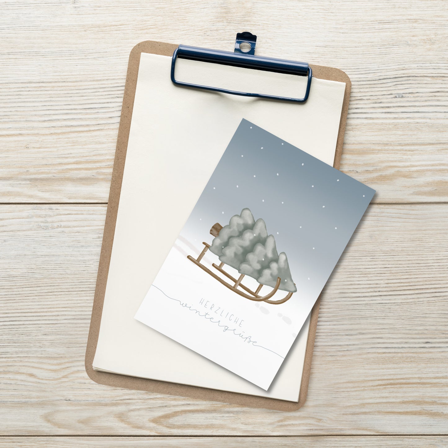 Postkarte "Schlitten"