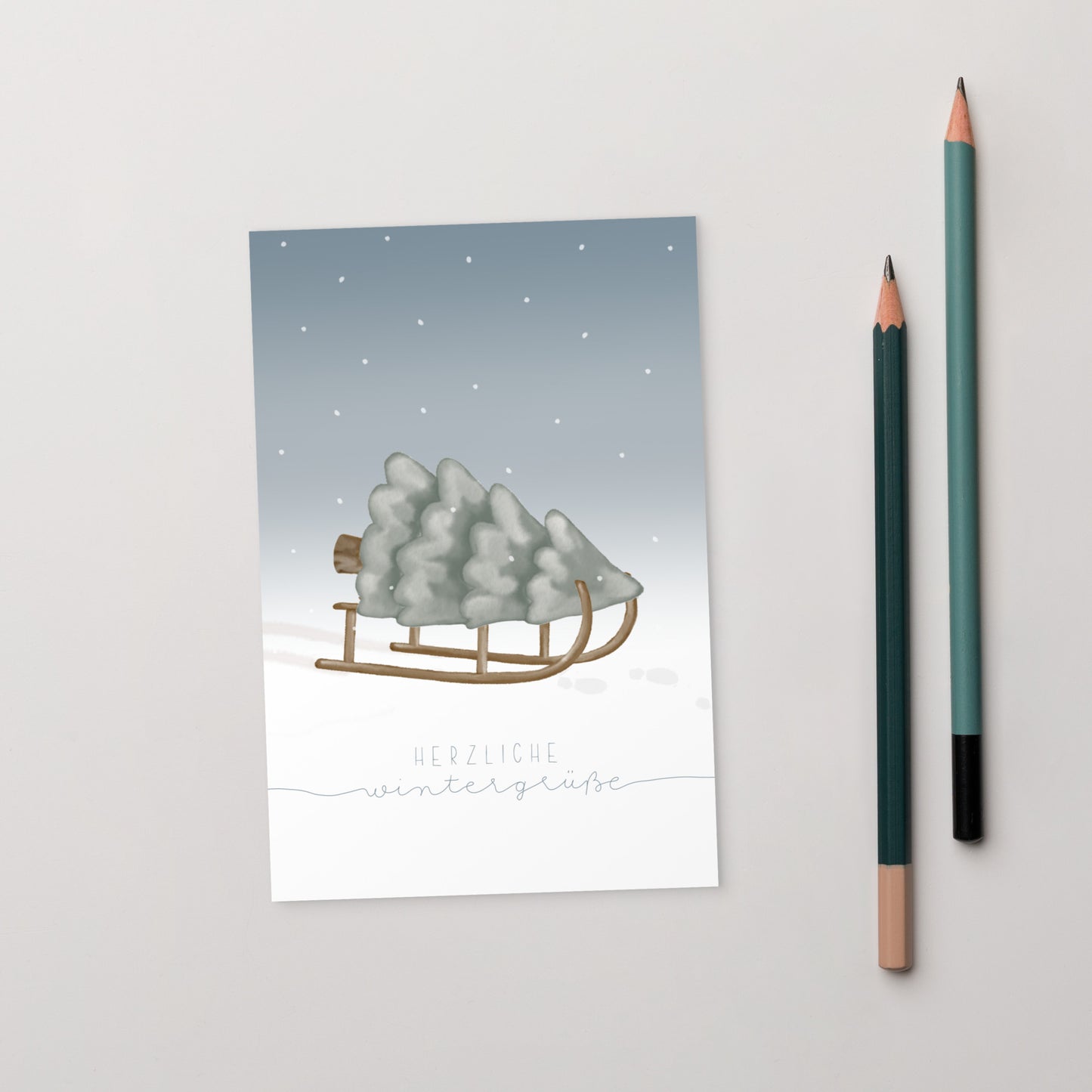 Postkarte "Schlitten"