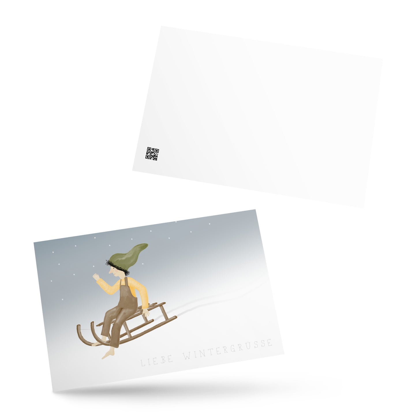 Postkarte "Schlittenfahrt"