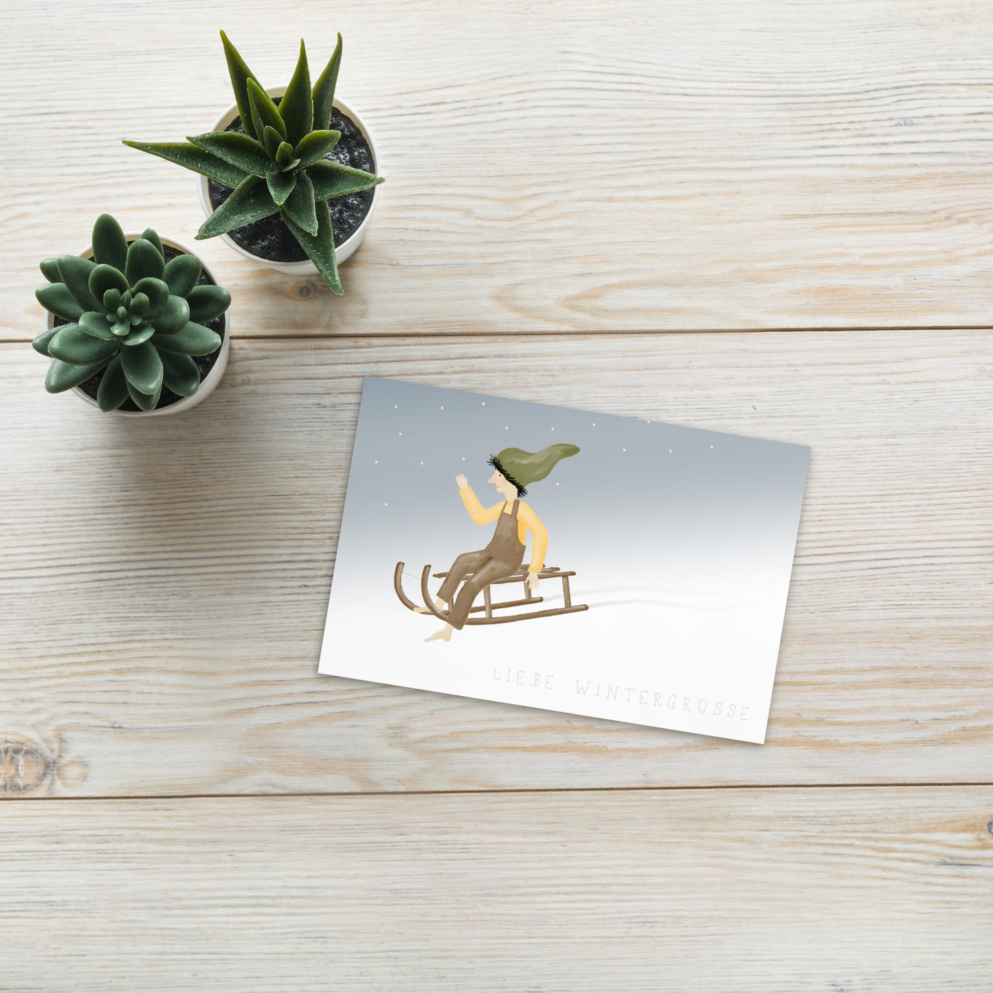Postkarte "Schlittenfahrt"