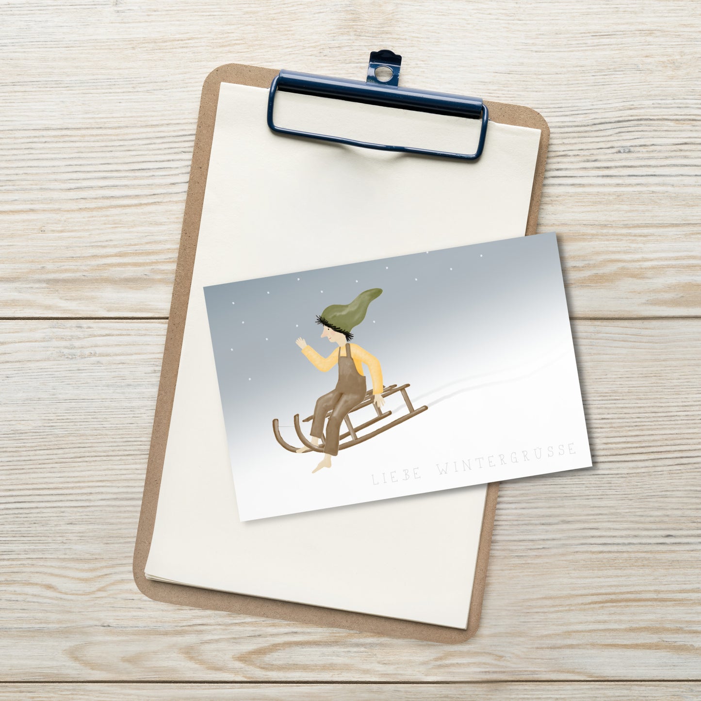 Postkarte "Schlittenfahrt"