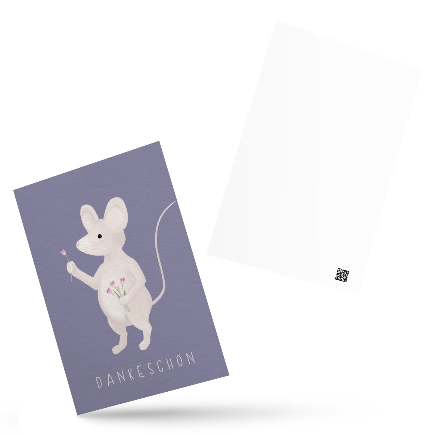 Postkarte „Dankeschön, kleine Maus“