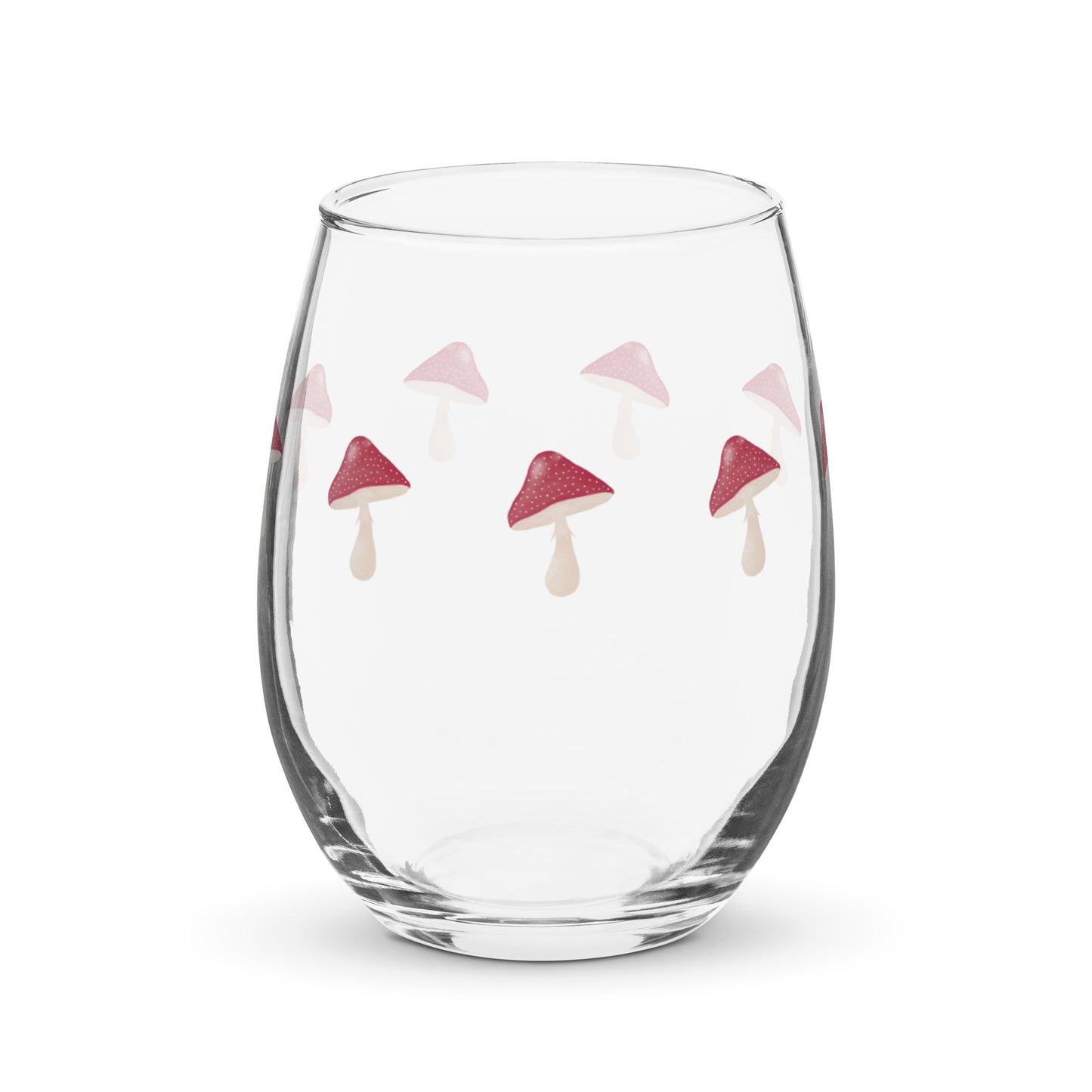 Elegantes Trinkglas mit zauberhaftem Glückspilzmuster