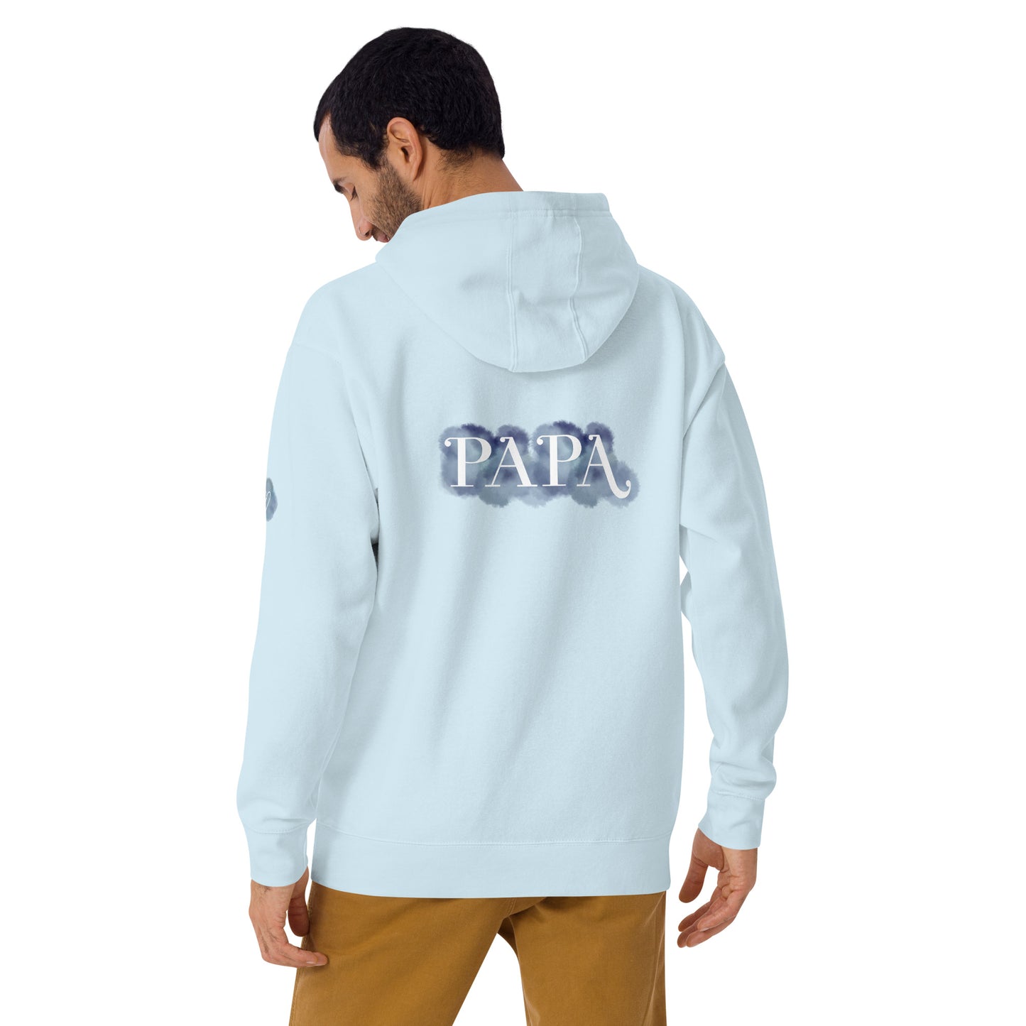 Kapuzenpullover "PAPA" im Aquarelldesign