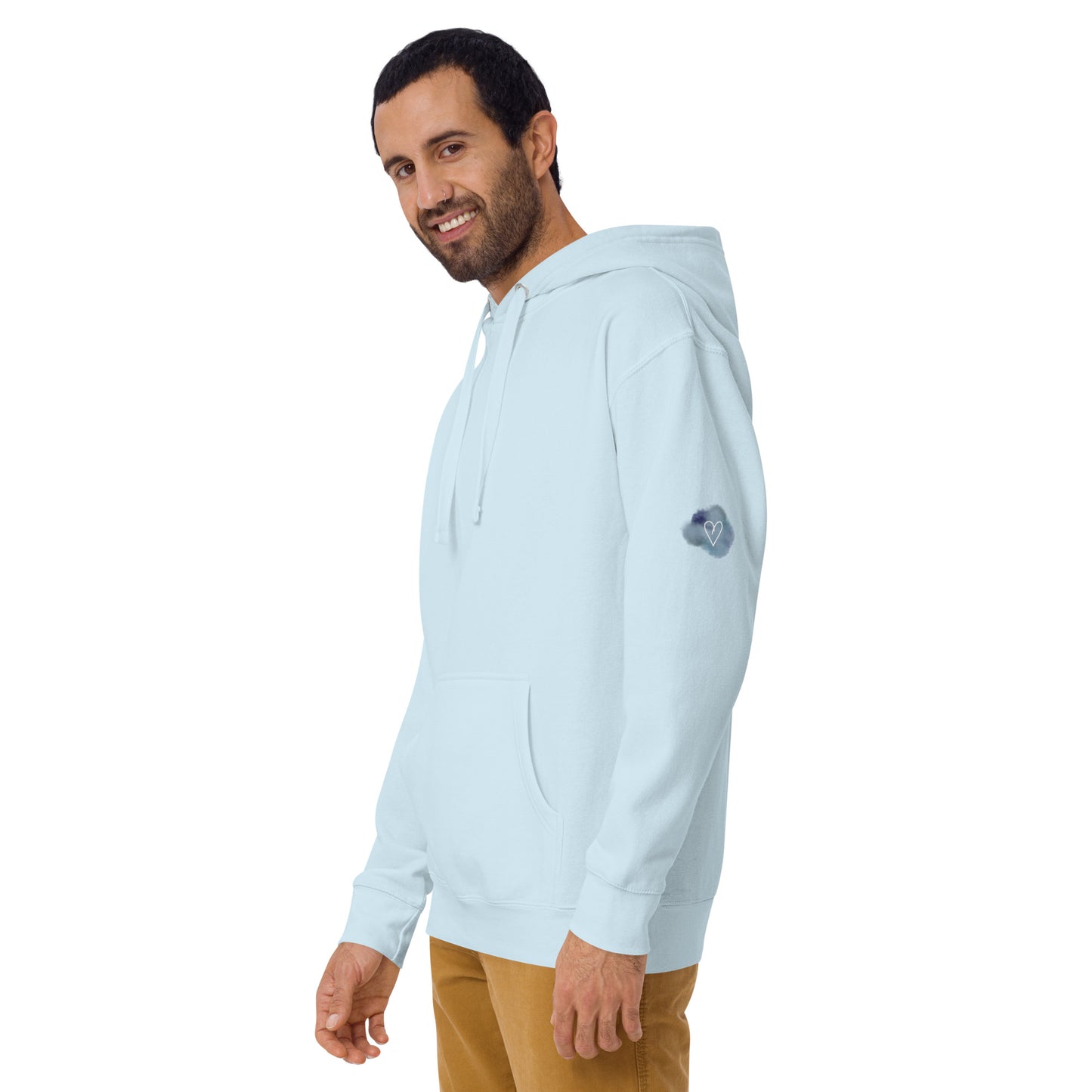 Kapuzenpullover "PAPA" im Aquarelldesign