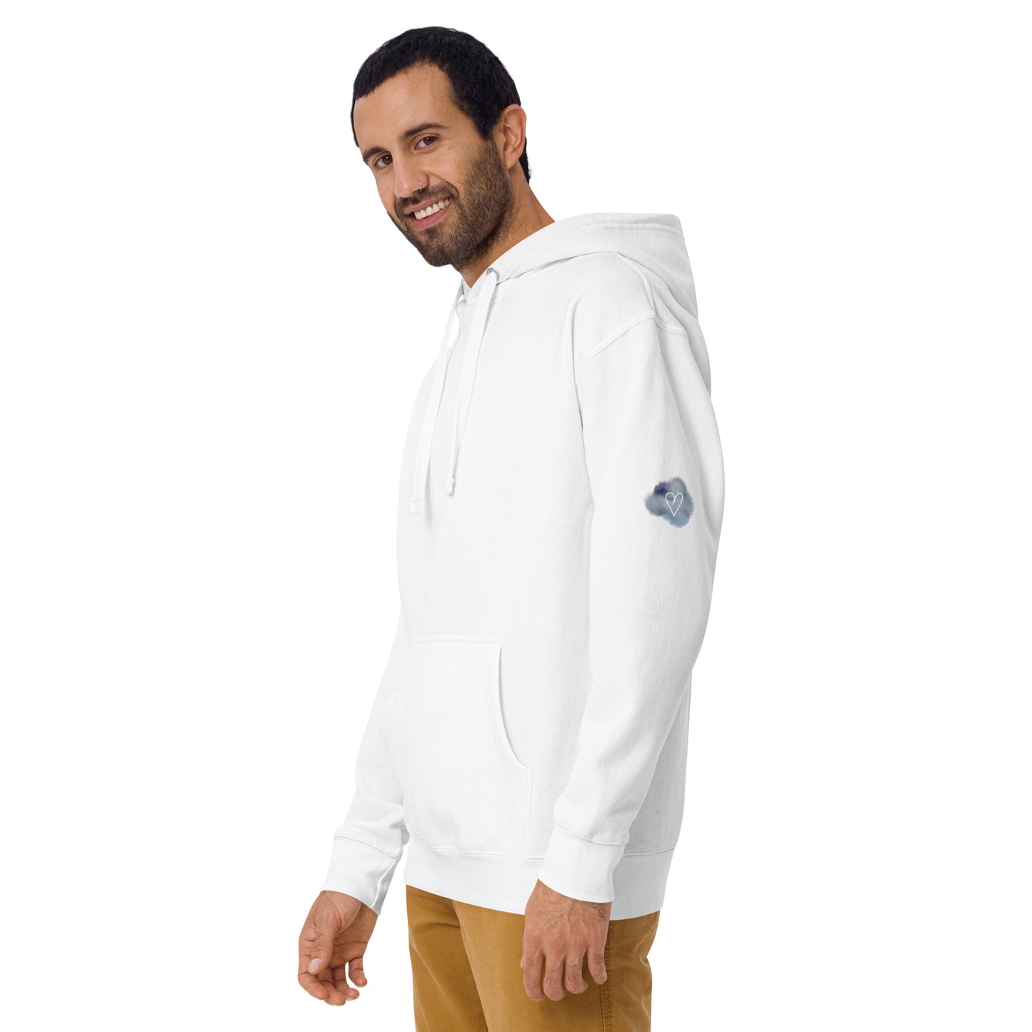 Kapuzenpullover "PAPA" im Aquarelldesign