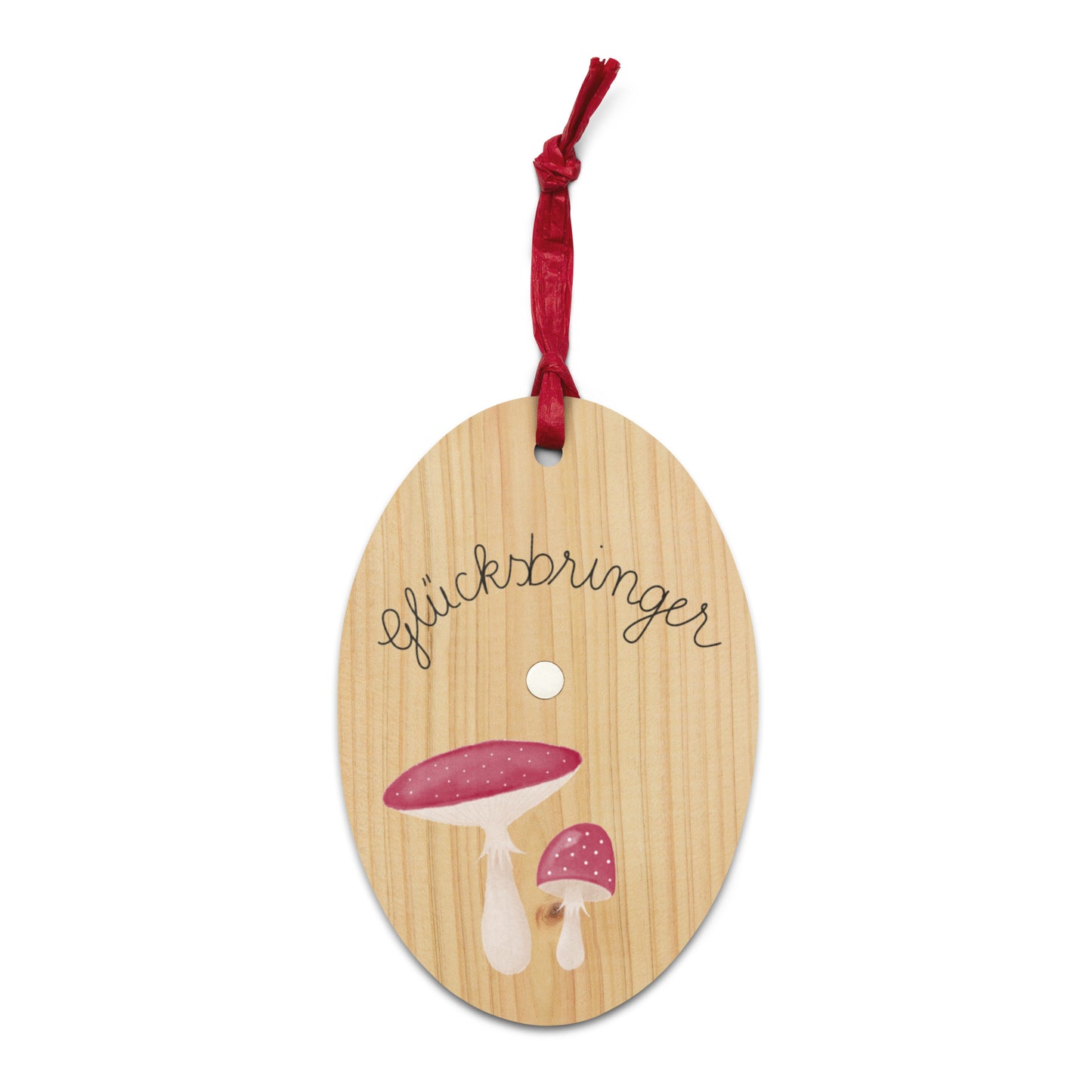 Geschenkanhänger "Glückspilz" aus Holz