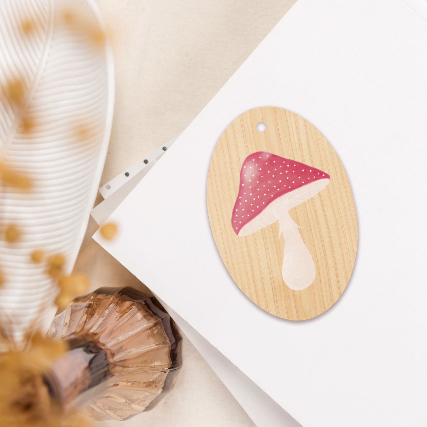 Geschenkanhänger "Glückspilz" aus Holz