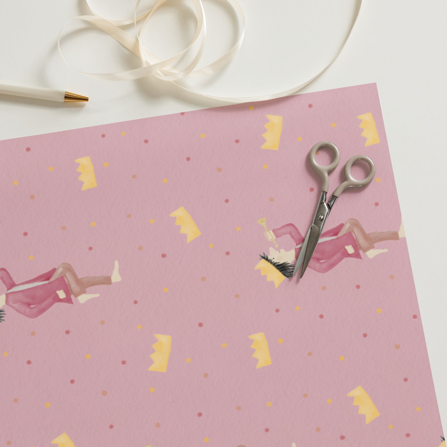 Geschenkpapier 3 Bögen "Geburtstagskönig"