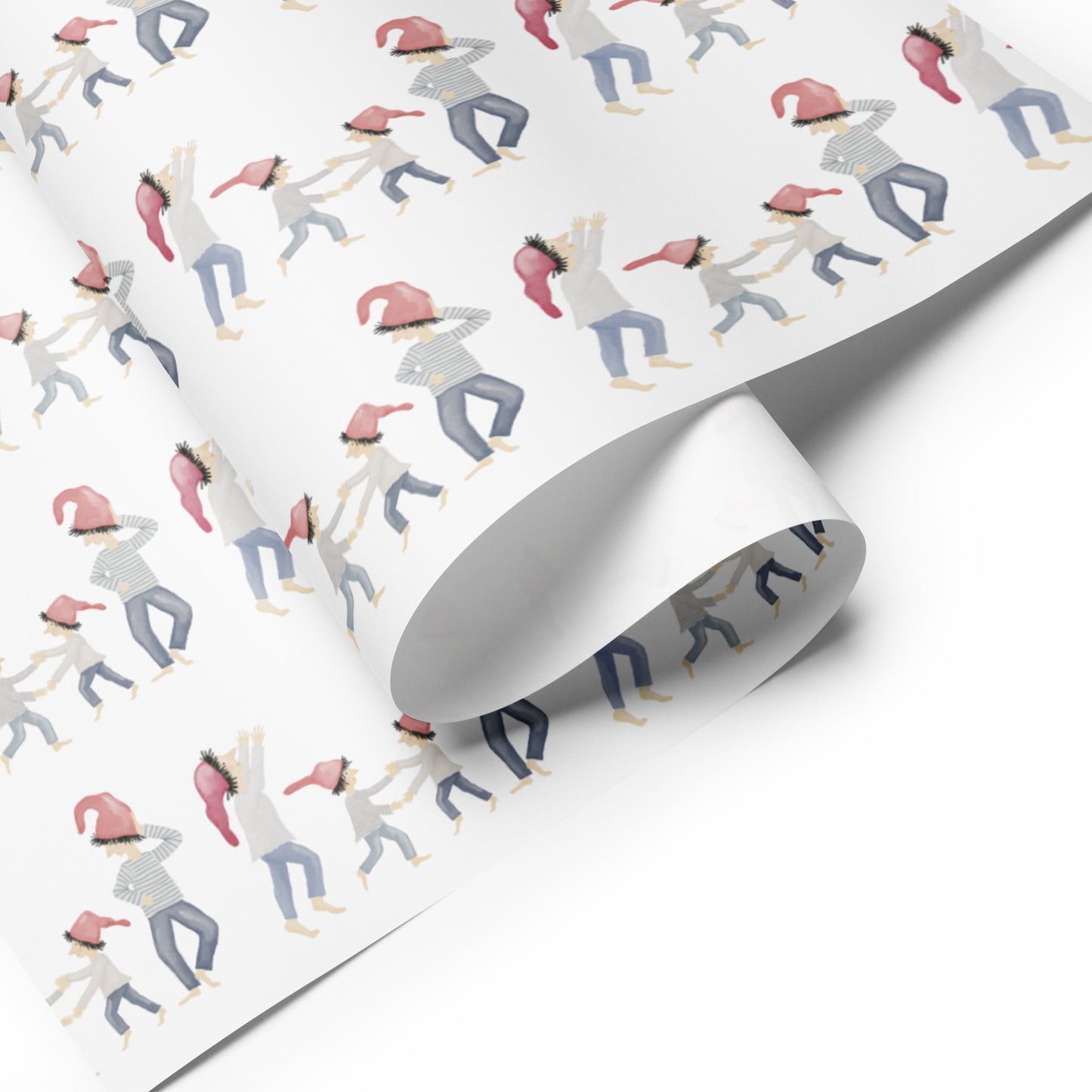 Geschenkpapier 3 Bögen "Punkte & Zwerge"
