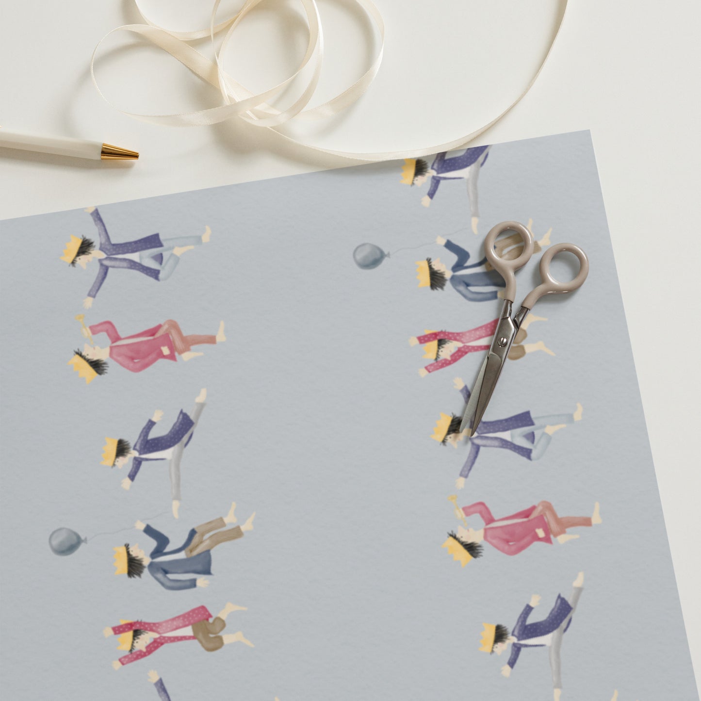 Geschenkpapier 3 Bögen "Geburtstagskönig"