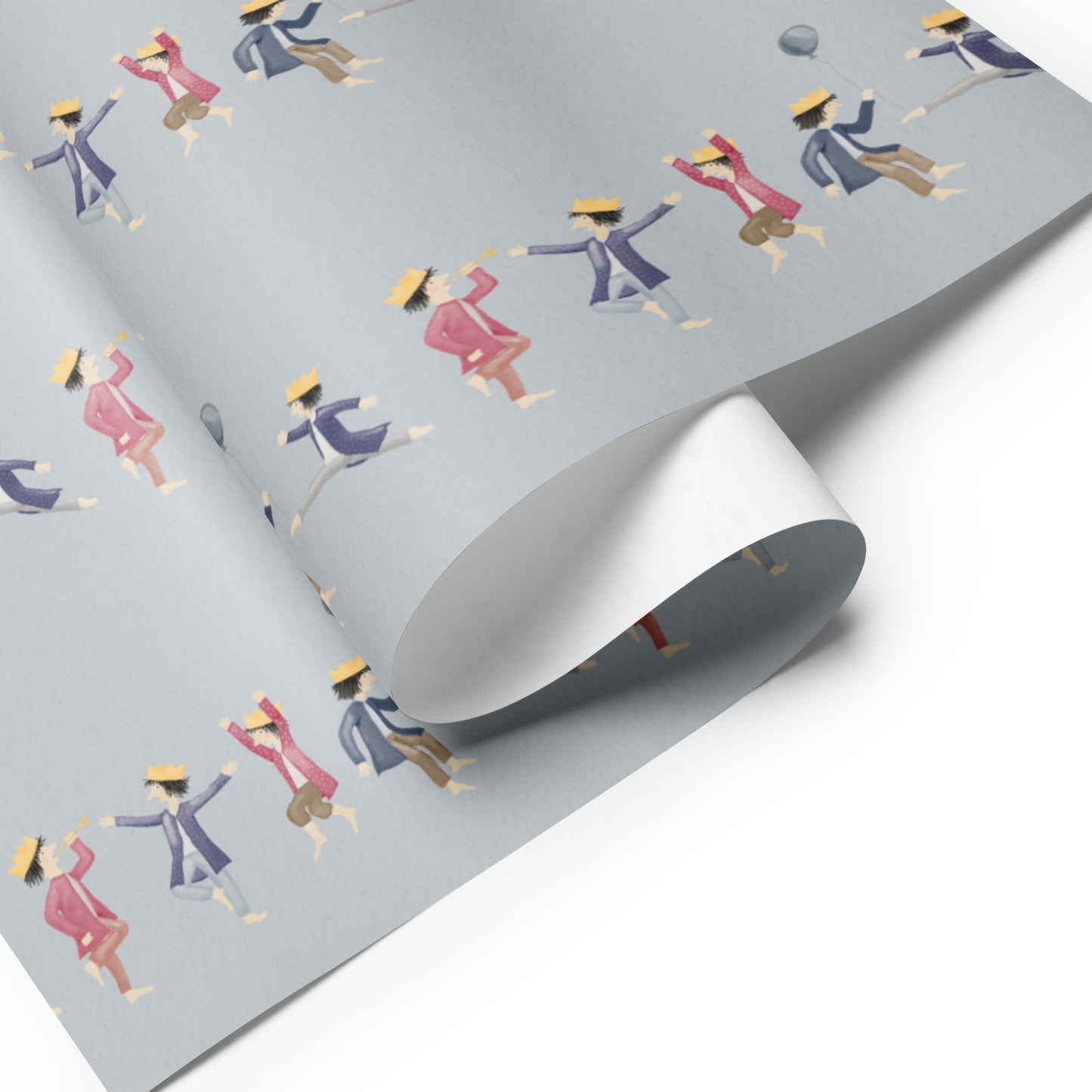 Geschenkpapier 3 Bögen "Geburtstagskönig"
