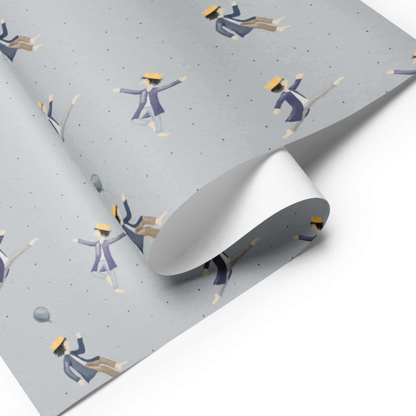 Geschenkpapier 3 Bögen "Geburtstagskönig"