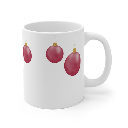 Keramiktasse "Weihnachtskugeln"