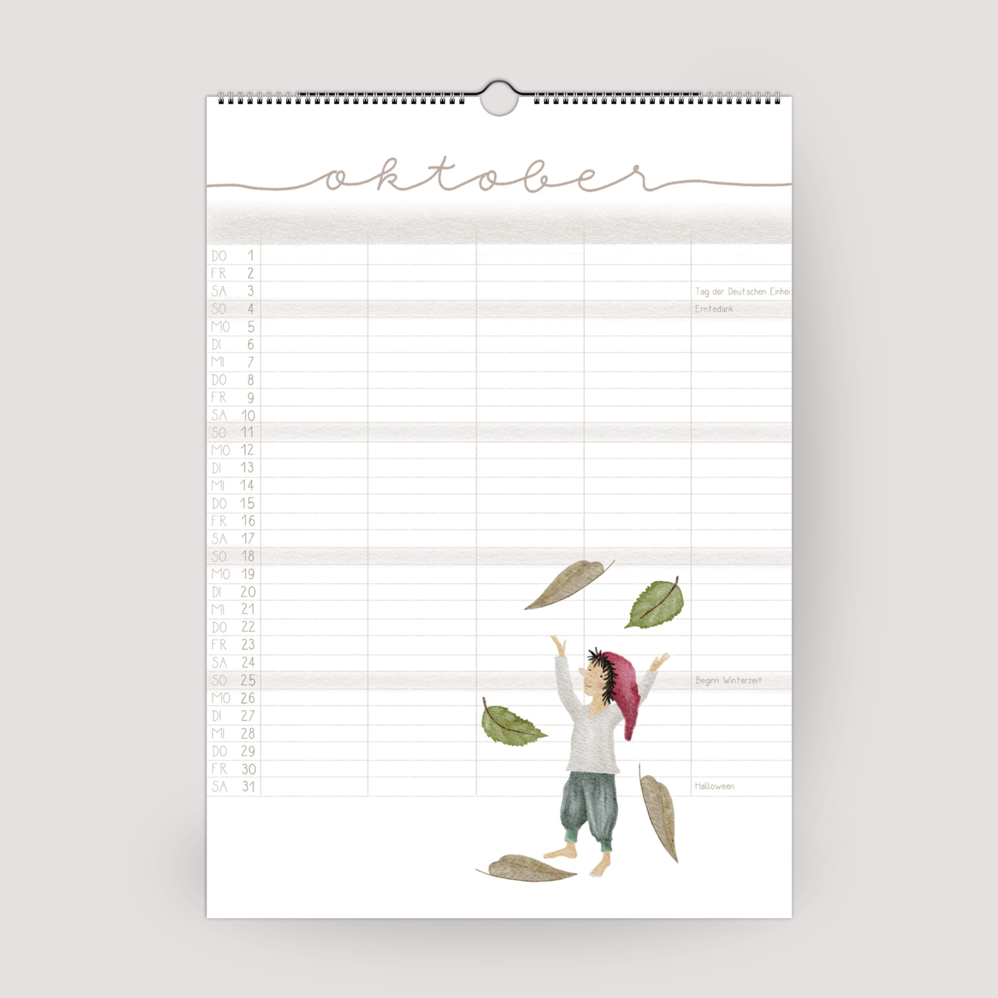 Familienplaner 2026 Wandkalender - Kalender für die Familie mit 5 Spalten | Design Zwerge