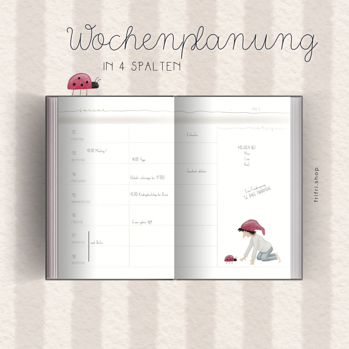Taschenkalender 2027 „Zwerge“ – Wochenplaner & Terminplaner