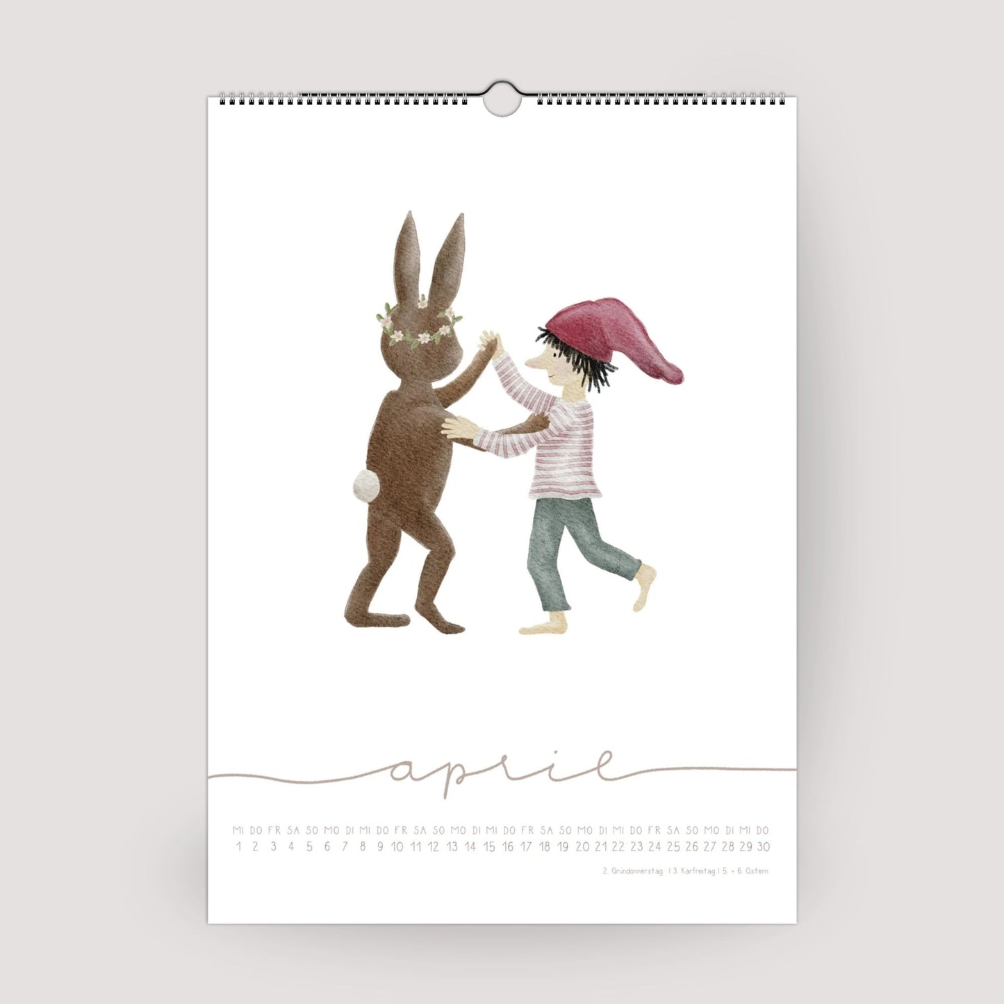 Posterkalender 2026 Zwerge – Handillustrierter Wandkalender A3/A4 | Magischer Kalender & Geschenkidee für Familie, Kinderzimmer und Küche