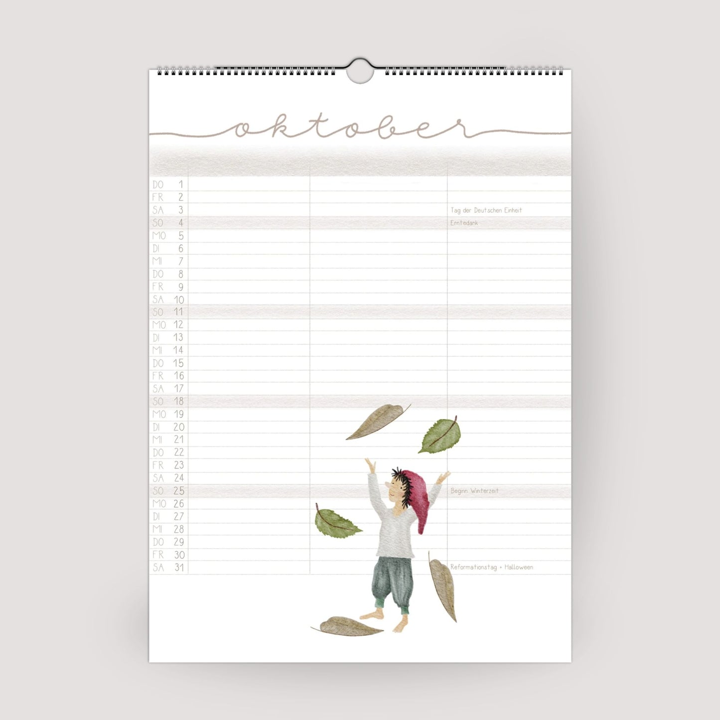 Familienplaner 2026 Wandkalender - Kalender für die Familie mit 3 Spalten | Design Zwerge