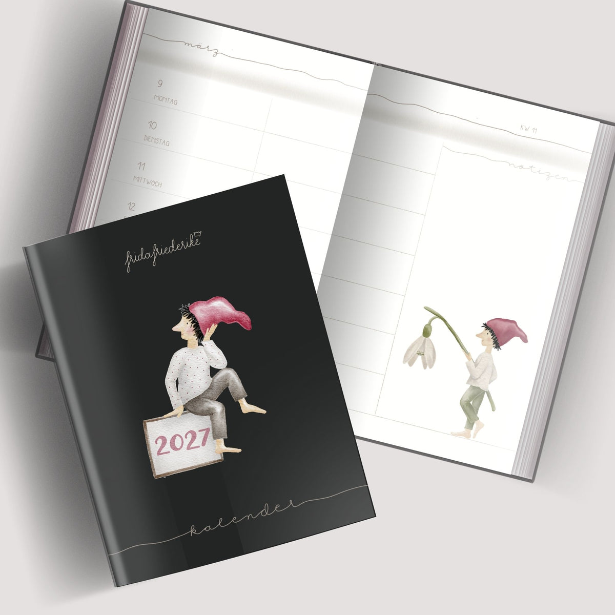 Taschenkalender 2027 „Zwerge“ – Wochenplaner & Terminplaner
