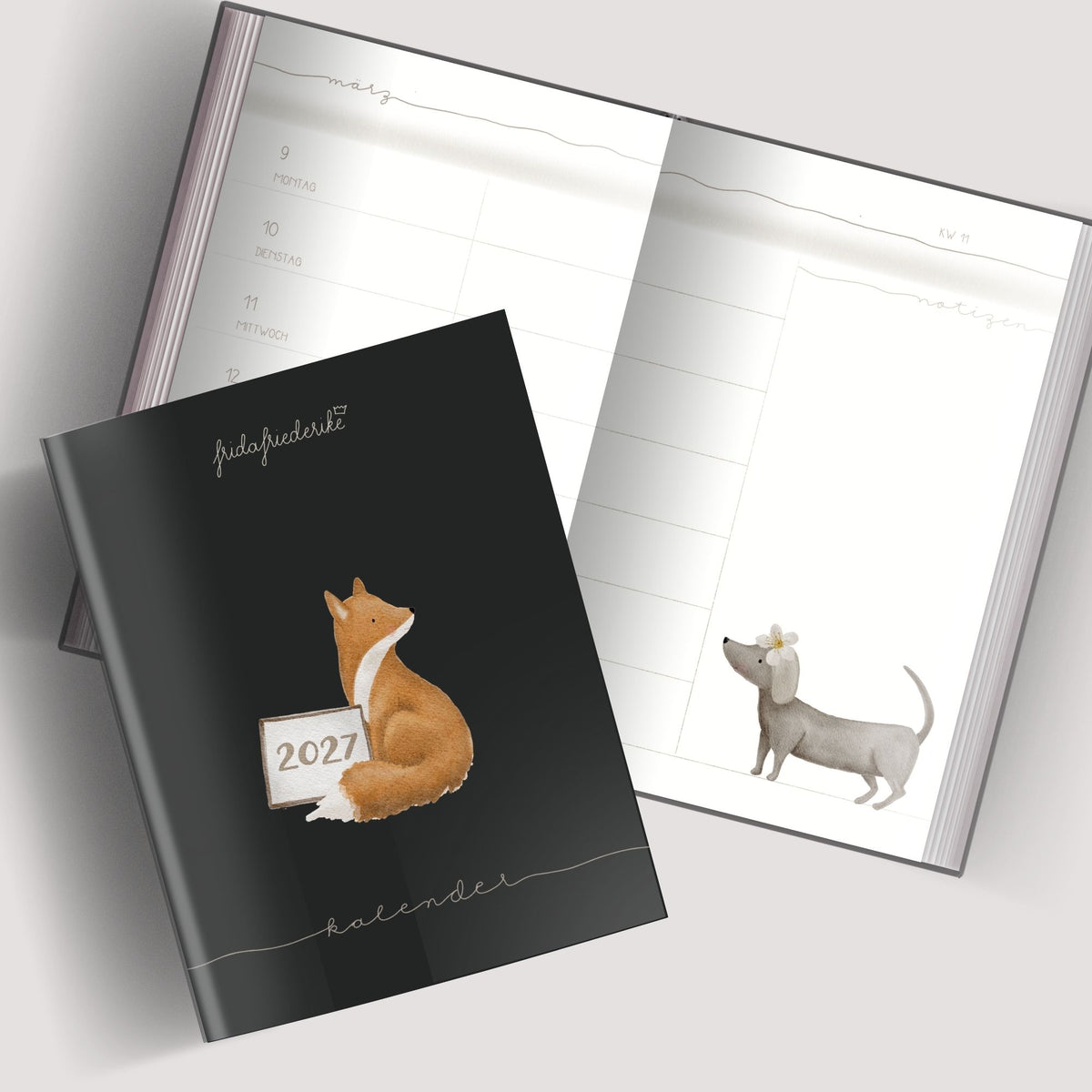 Taschenkalender 2027 „Tiere“ – Wochenplaner & Terminplaner
