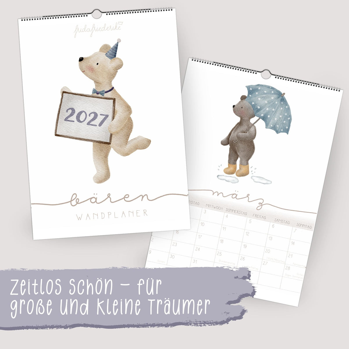 Wandplaner 2027 „Bären“ – A3/A4