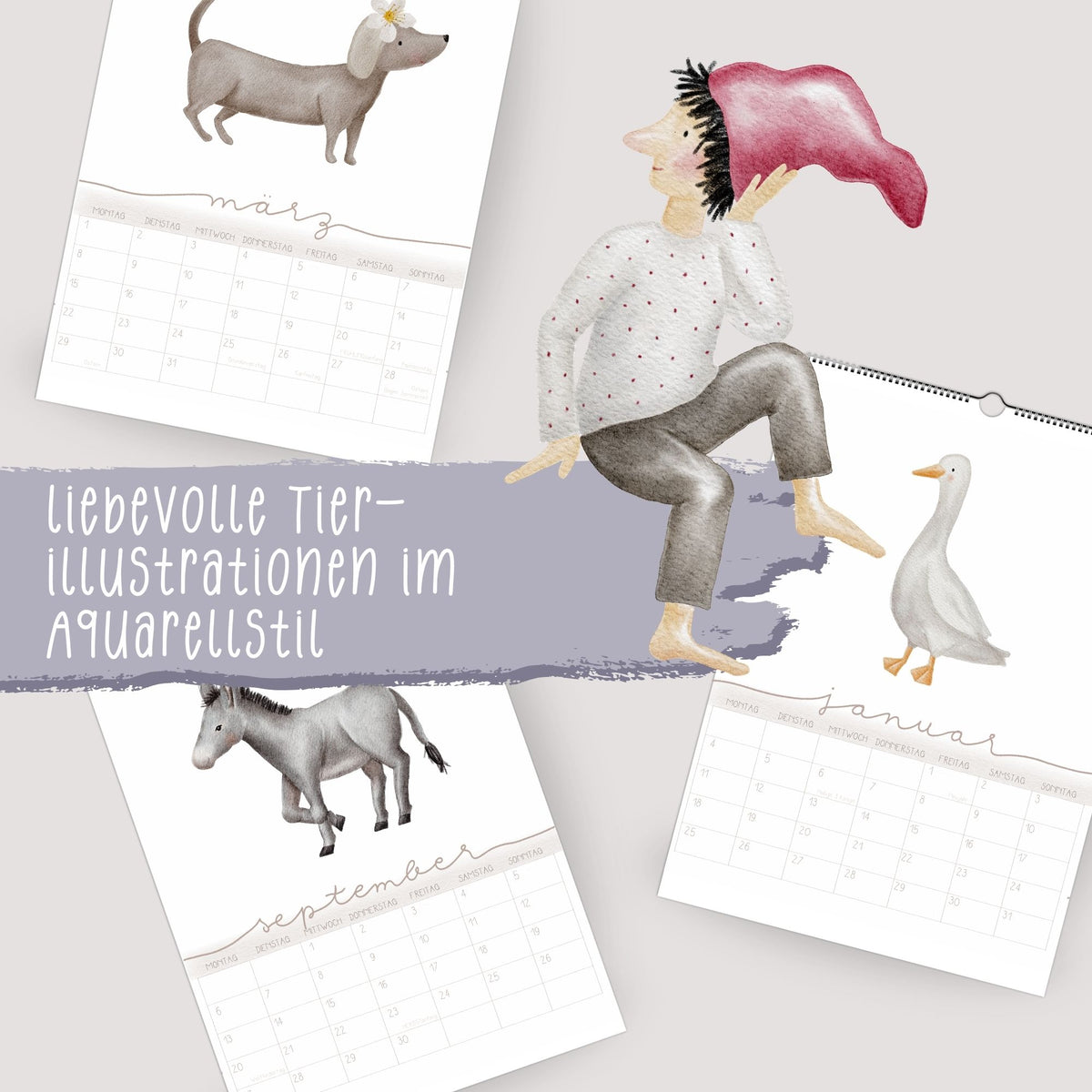 Wandplaner 2027 „Tiere“ – A3/A4