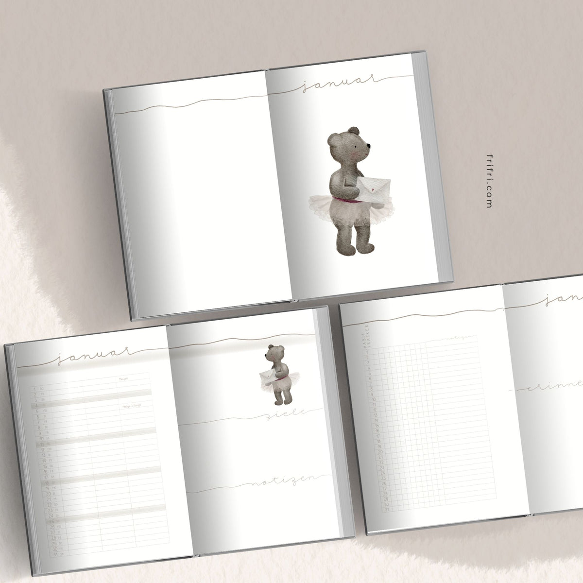 Taschenkalender 2027 „Bären“ – Wochenplaner & Terminplaner