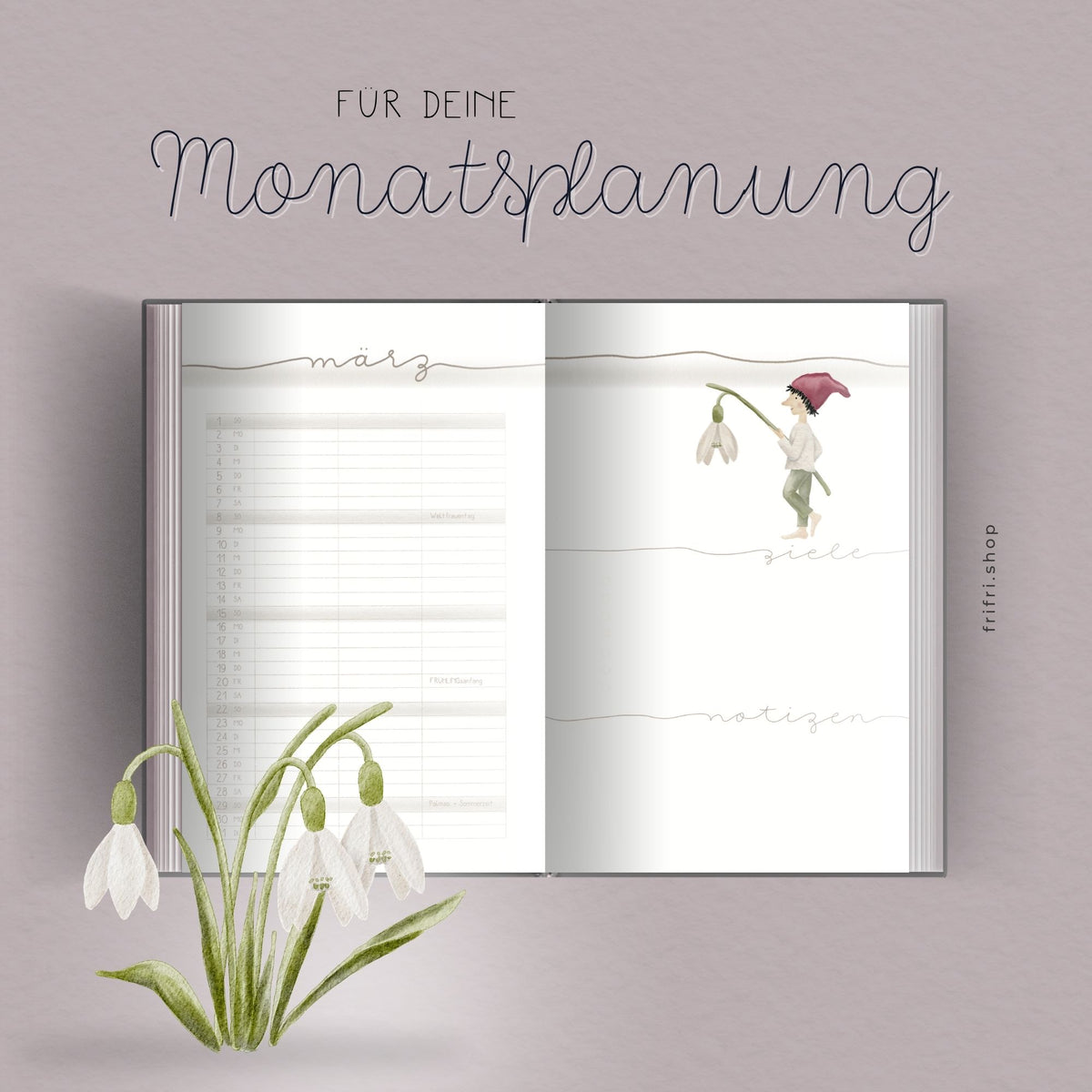 Taschenkalender 2027 „Zwerge“ – Wochenplaner & Terminplaner