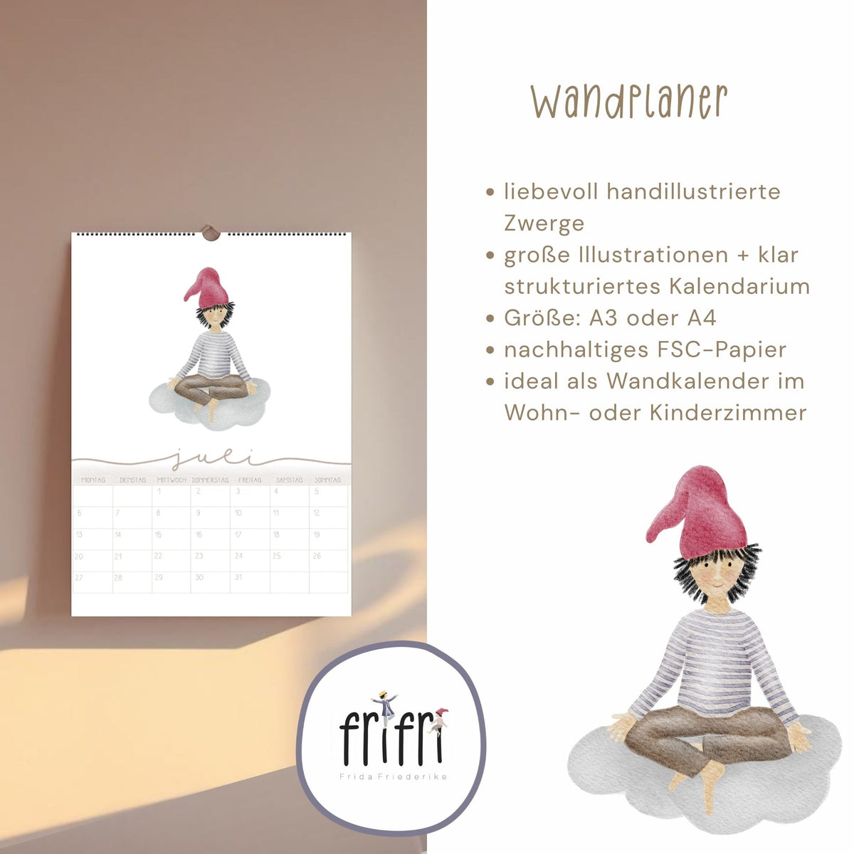 Wandplaner 2027 „Zwerge“ – A3/A4