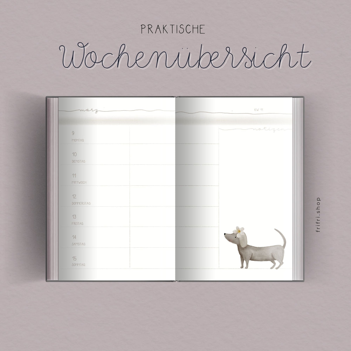 Taschenkalender 2027 „Tiere“ – Wochenplaner & Terminplaner