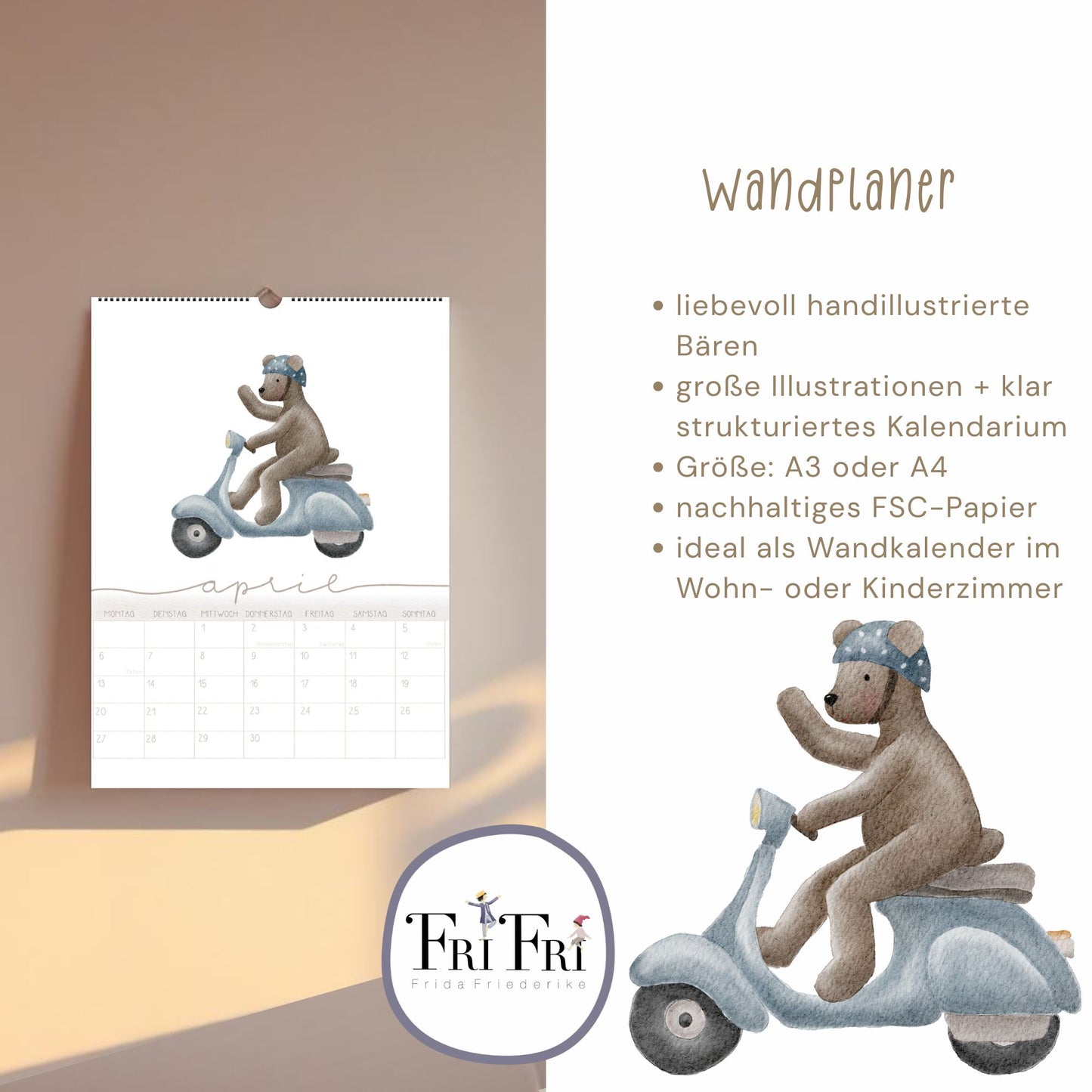 Wandplaner 2026 "Bären"