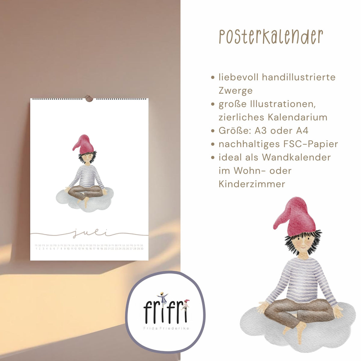 Posterkalender 2027 „Zwerge“ – A3/A4