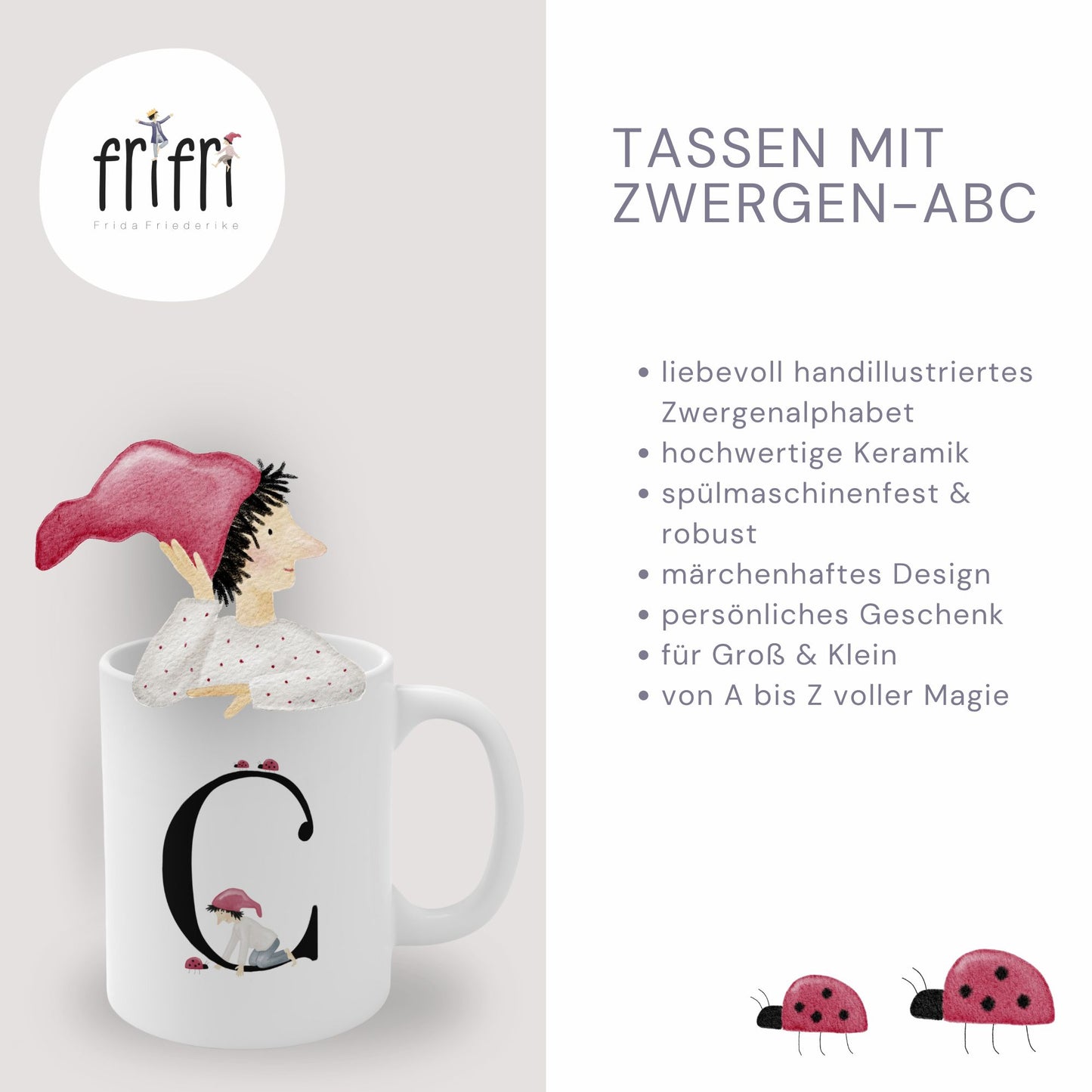 Keramiktasse "Zwerg N"