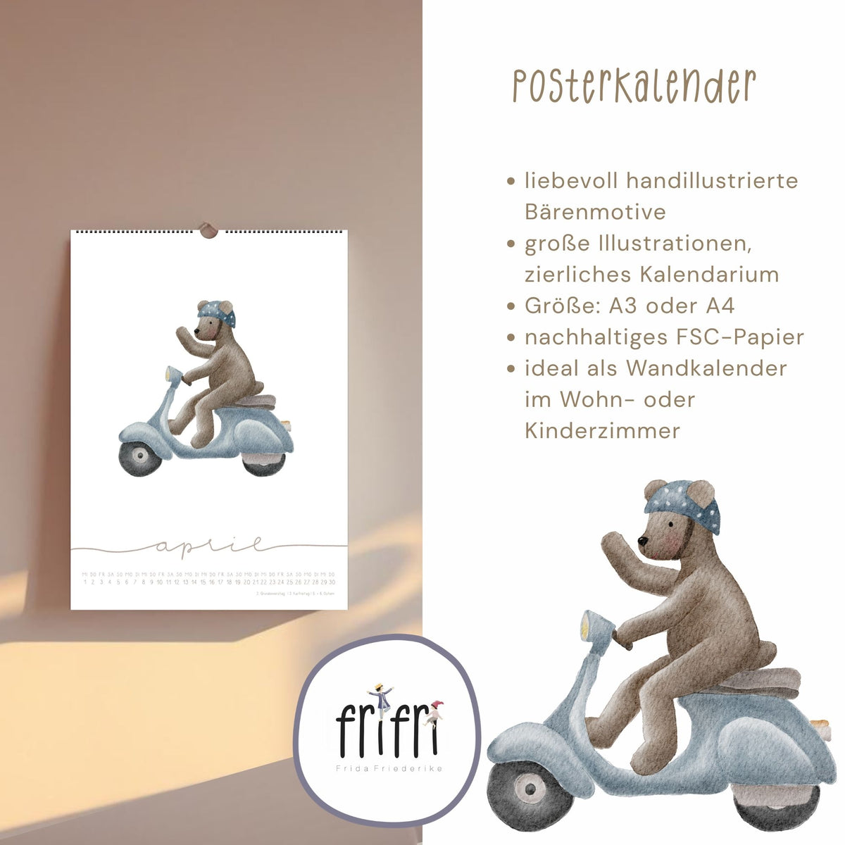 Posterkalender 2027 „Bären“ – A3/A4