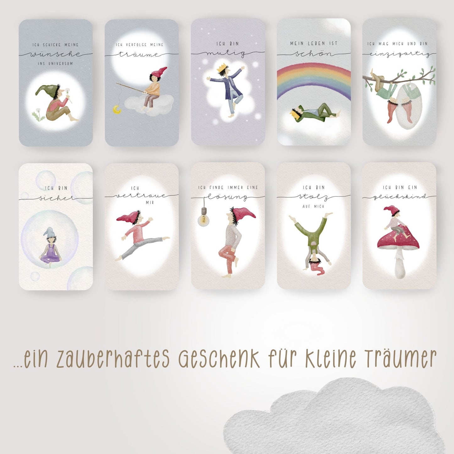 Affirmationskarten für Kinder "Zwergen-Edition"