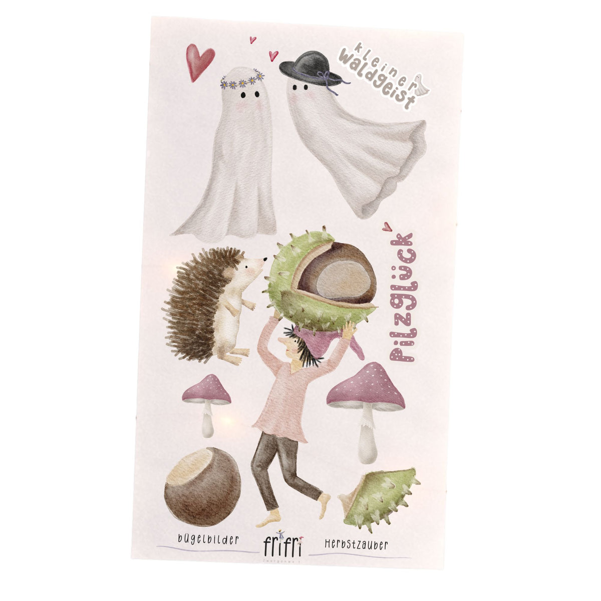 Herbst Bügelbilder „Kleine Herbstmagie“ – Zwerge, Waldgeister & Glückspilze