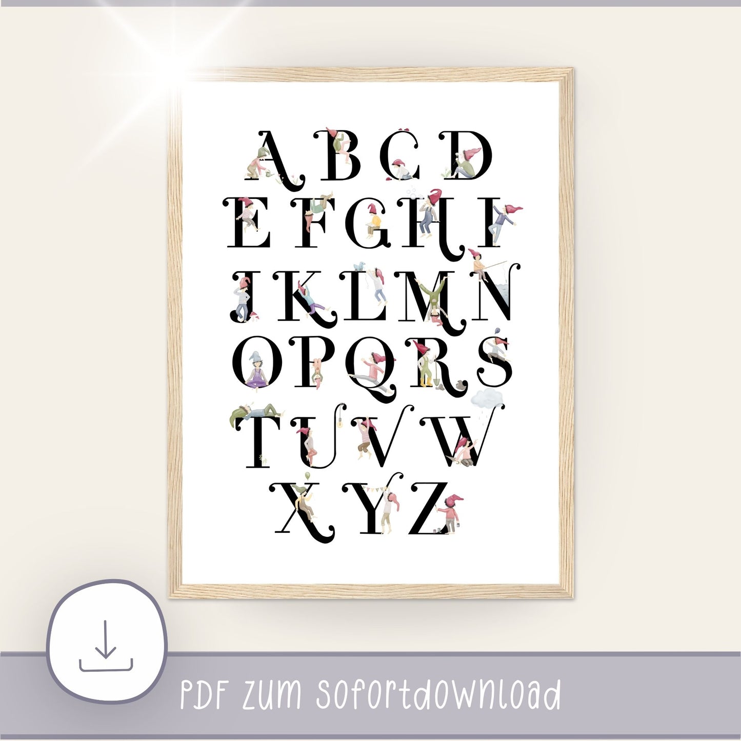 Poster "Zwergen-Alphabet"