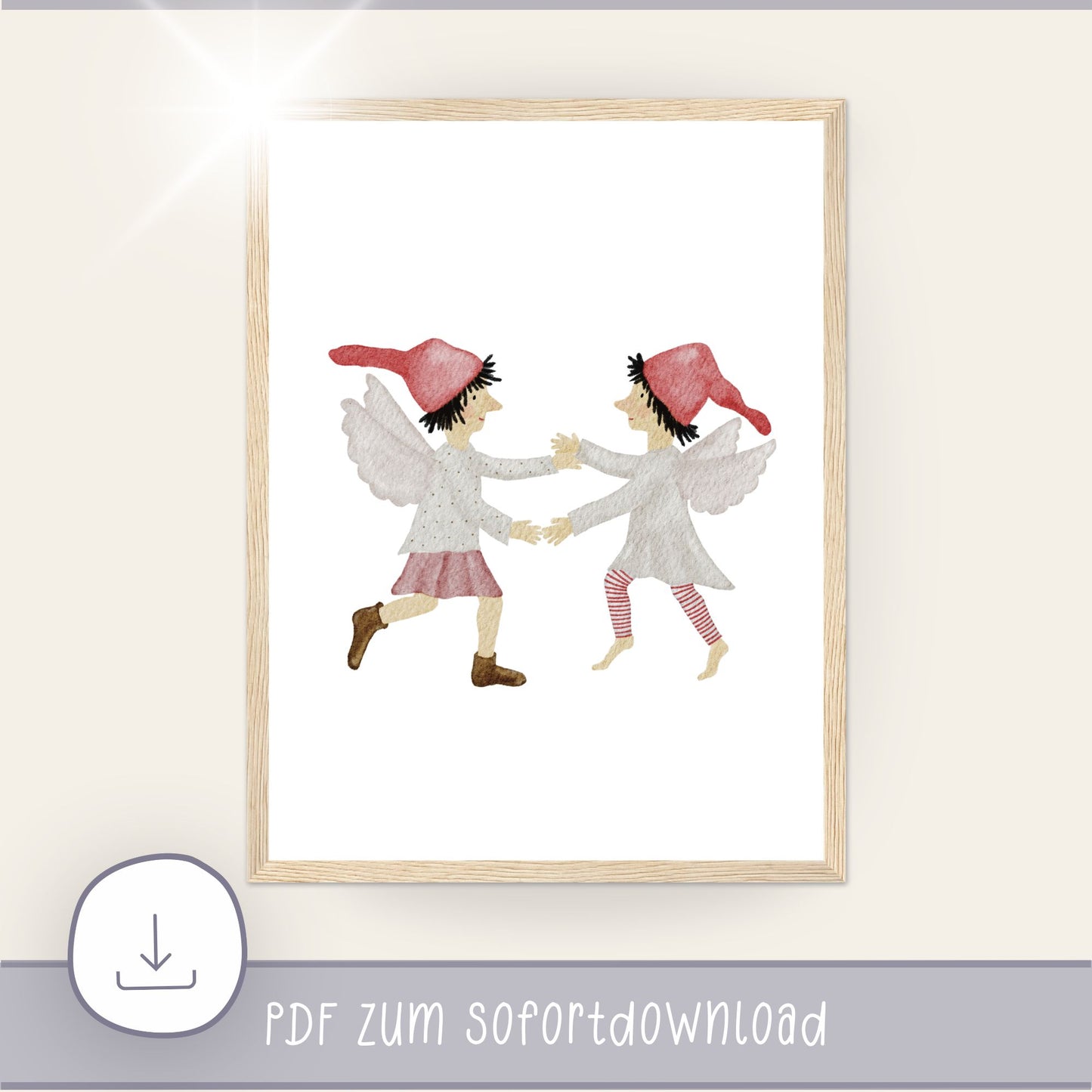 Poster "tanzende Wichtelelfen"