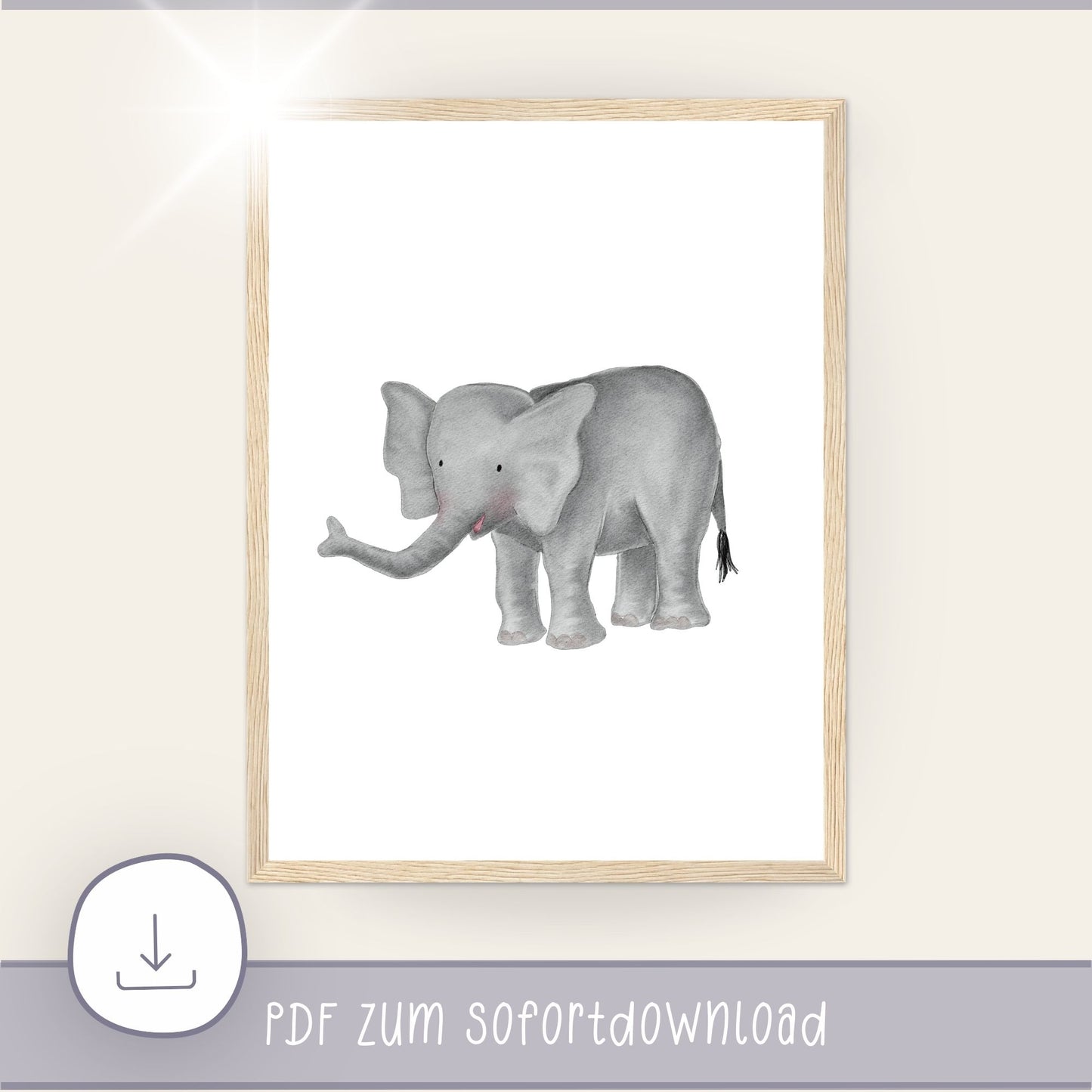 Poster "der treue Elefant" - Leise Stärken