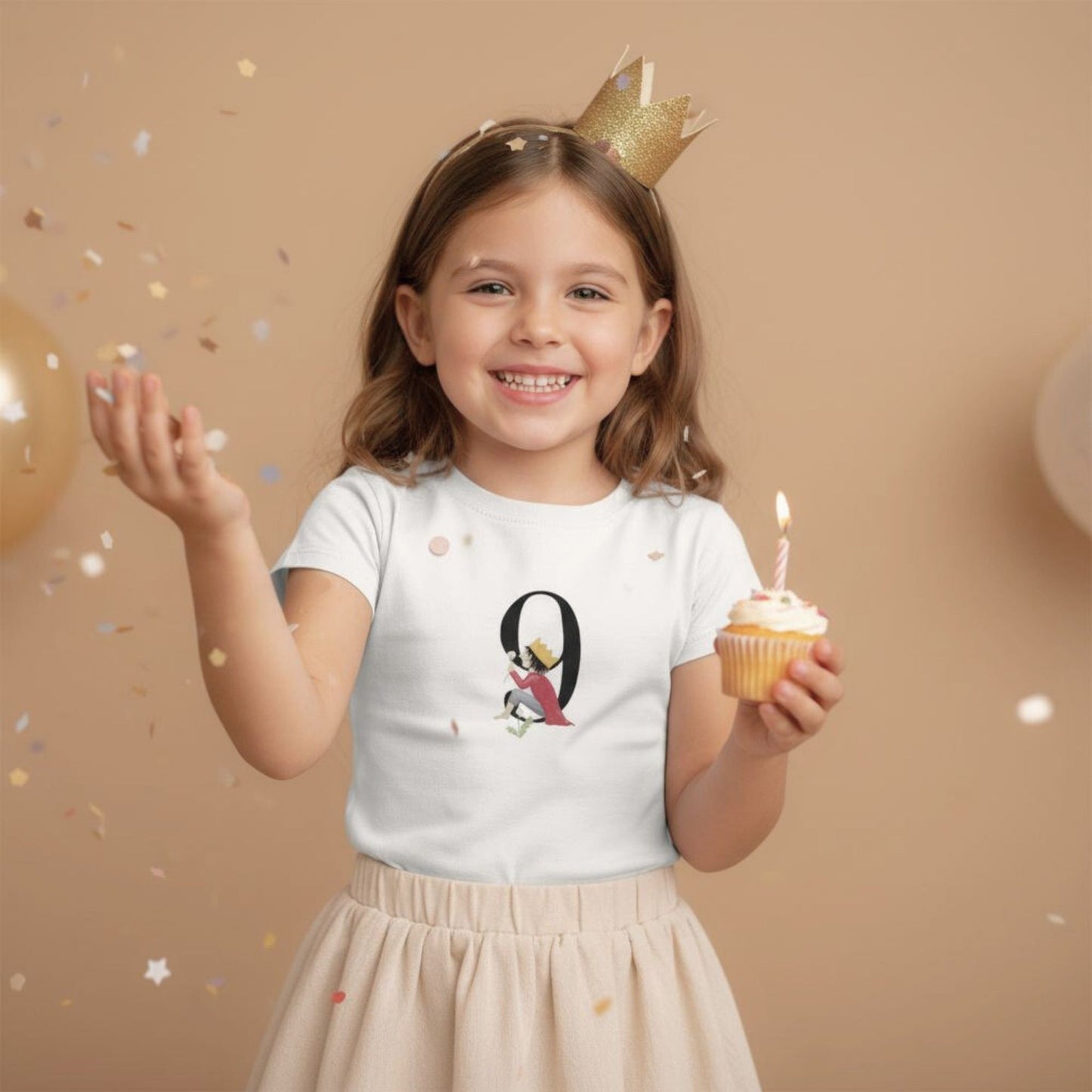 Kinder Geburtstags-T-Shirt "Geburtstags-König 9" | personalisierbar