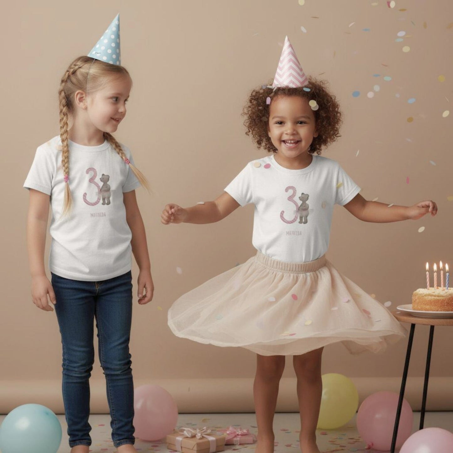 Kinder Geburtstags-T-Shirt "Geburtstags-Bär 3"