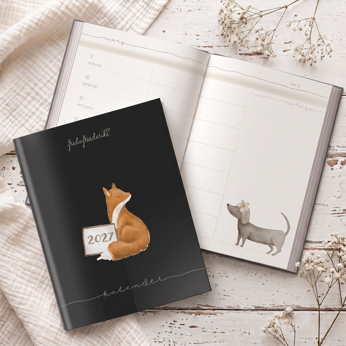 Taschenkalender 2027 „Tiere“ – Wochenplaner & Terminplaner