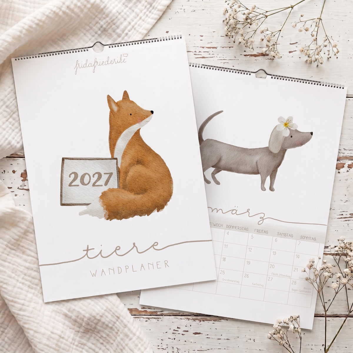 Wandplaner 2027 „Tiere“ – A3/A4