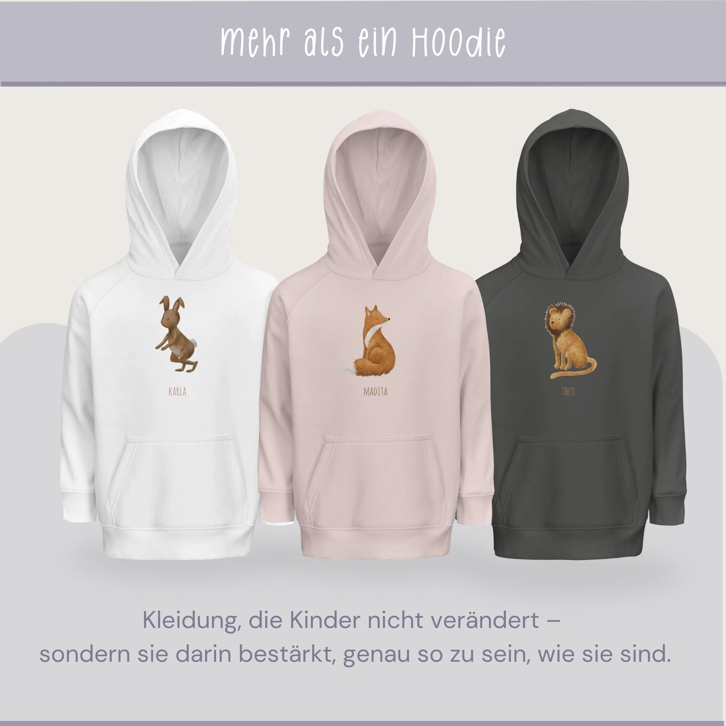 Hoodie für Kinder "treuer Elefant" | personalisierbar