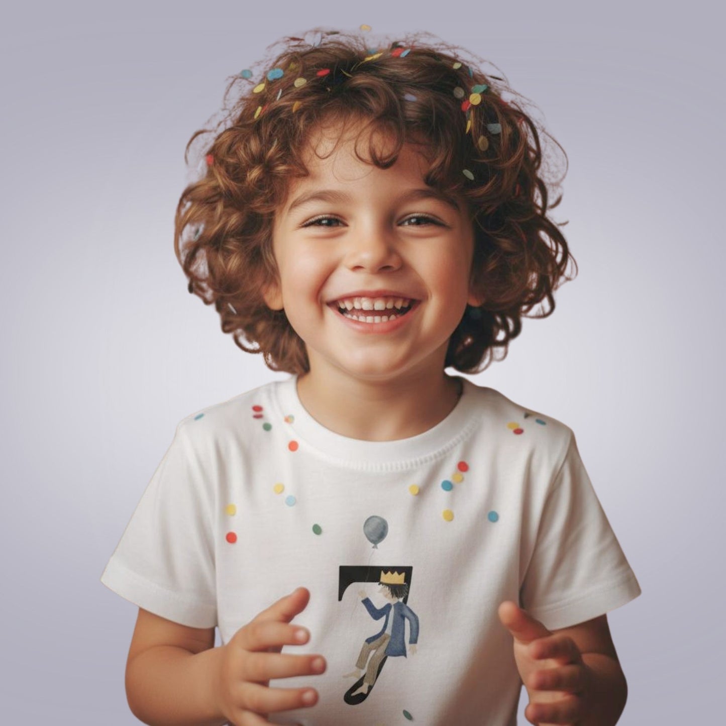 Kinder Geburtstags-T-Shirt "Geburtstags-König 7" | personalisierbar