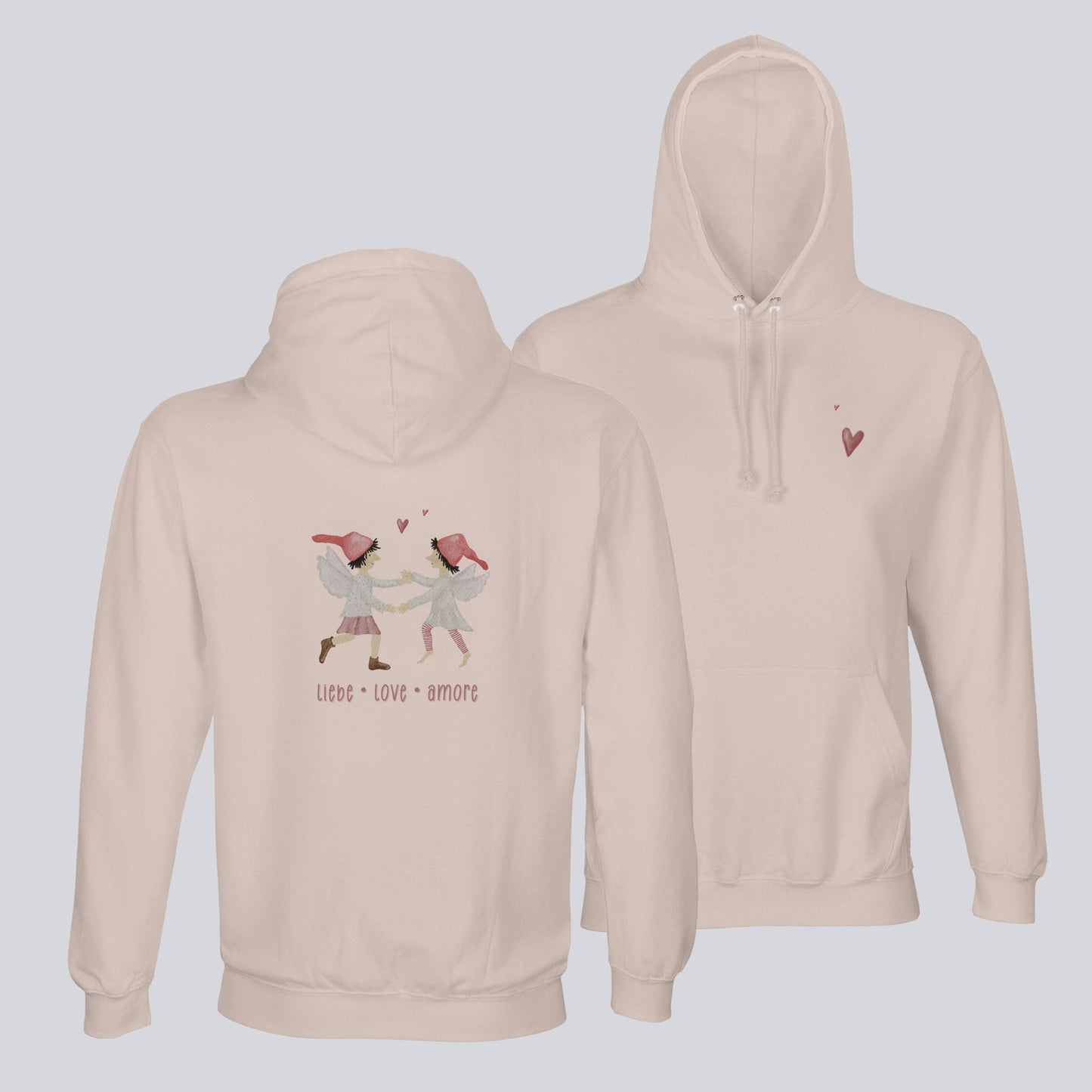 Hoodie "liebe love amore" mit Wichtelelfen