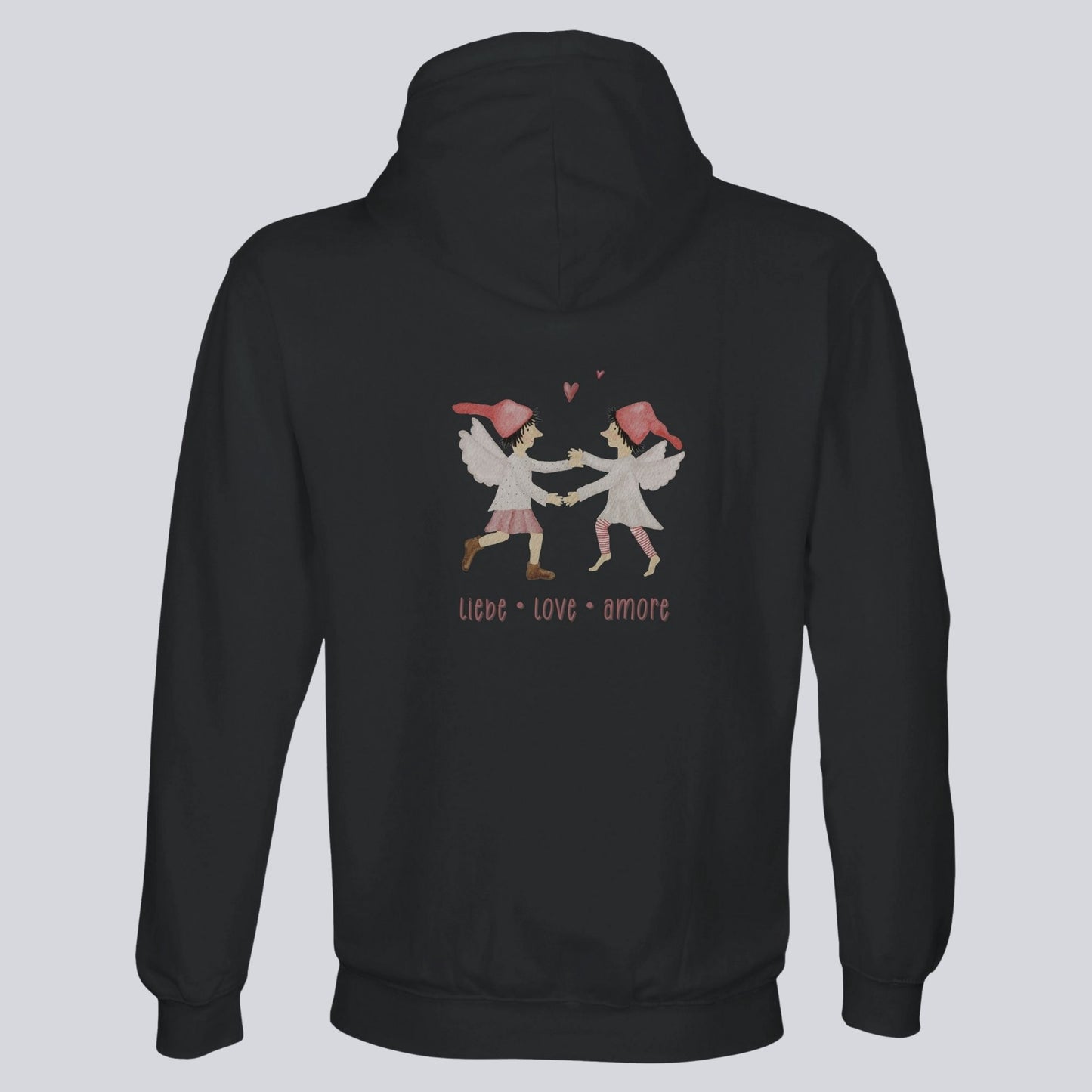 Hoodie "liebe love amore" mit Wichtelelfen